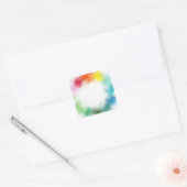Lege Moderne Sjabloon Aangepaste Kleurrijke Abstra Vierkante Sticker (Envelop)