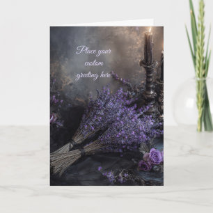 Lege Moody, Elegante Lavendel Bloemige Bewerkbaar Kaart
