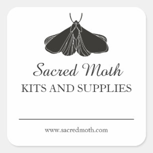 Lege mot kristal kruid productetiketten vierkante sticker