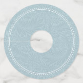 Lege naam Blauwe Larkspur Flower Wijnglaslabel (Voorkant)