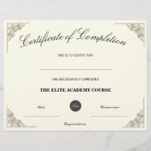 Lege Naam | Certificaat van Voltooiing Aangepast L