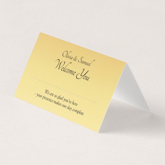 Lege naam - Table Place Card - met Berichten Kaart (Voorkant)