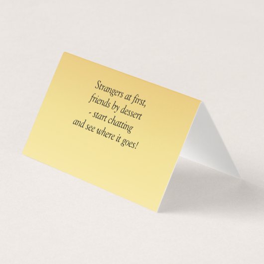 Lege naam - Table Place Card - met Berichten Kaart (Achterkant)