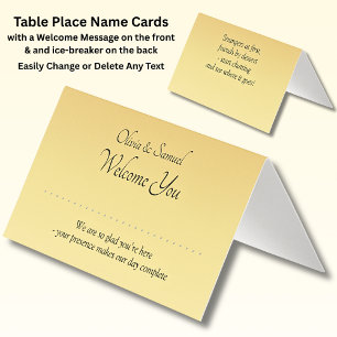 Lege naam - Table Place Card - met Berichten Kaart