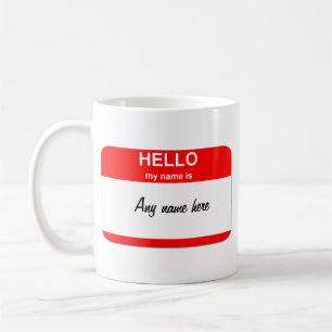 Lege naamplaatjesjabloon koffiemok