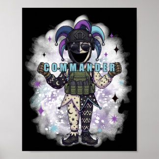 Lege Narren Vriend Commandant Donker Poster