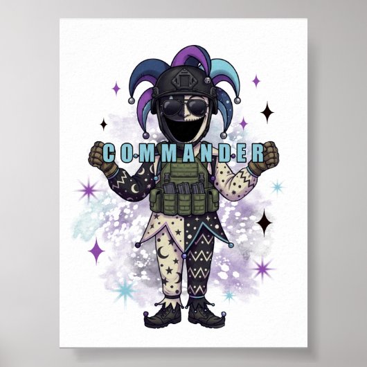 Lege Narren Vriend Commandant Poster (Voorkant)