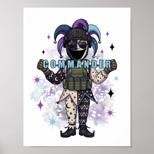 Lege Narren Vriend Commandant Poster (Voorkant)