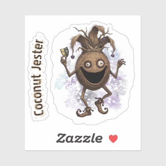 Lege Narrenvriend Kokosnoot Sticker (Vel)