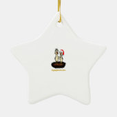 Lege Nest 1e kerstgroene ster Keramisch Ornament (Achterkant)