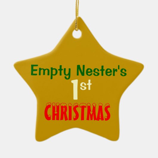Lege Nest 1e kerstkerstkerstster 2 Keramisch Ornament (Voorkant)