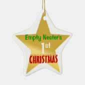 Lege Nest 1e kerstkerstster Keramisch Ornament (Rechts)