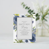 Lege nest van de navel - Gele witte bloesem Kaart (Staand voorkant)