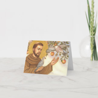 lege notakaart St Francis & vogels Kaart