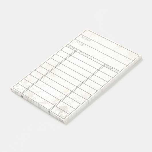 Lege  notities voor bibliotheekkaarten post-it® notes (Schuin)