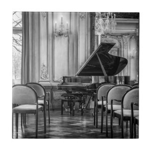 Lege notities zwart en witte muziekfoto tegeltje