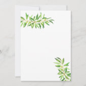 Lege Olijftak Salie Groene Kleur Eigen Ontwerp Kaart (Voorkant)