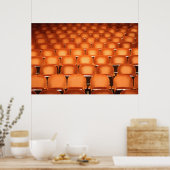 Lege Oranje zitplaatsen in Auditorium Poster (Keuken)