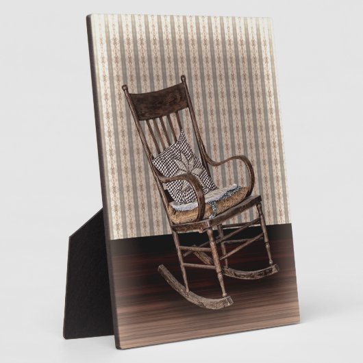 Lege oude  Rockstoel Fotoplaat (Zijkant)