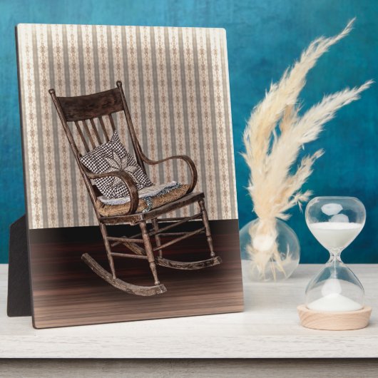 Lege oude Rockstoel Fotoplaat (Zijkant)
