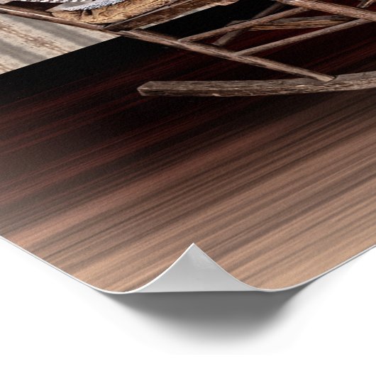 Lege oude Rockstoel Poster (Hoek)