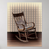 Lege oude Rockstoel Poster (Voorkant)