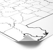 Lege overzicht van Alabama-provincies (Hoek)