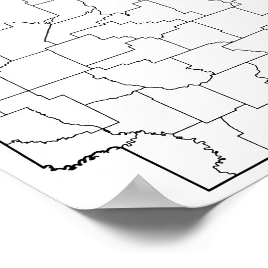 Lege overzicht van Arkansas County's (Hoek)