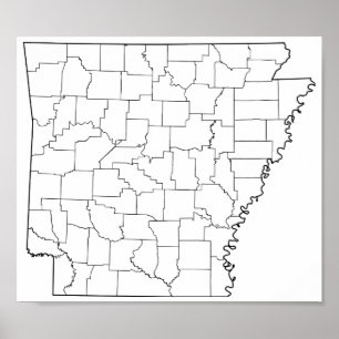 Lege overzicht van Arkansas County's