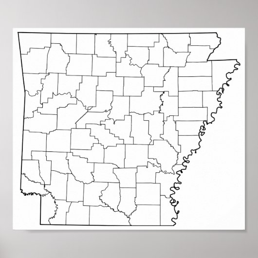 Lege overzicht van Arkansas County's (Voorkant)