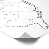 Lege overzicht van de provincies van New Jersey (Hoek)