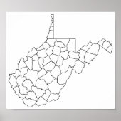 Lege overzicht West Virginia County's (Voorkant)