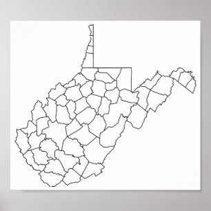 Lege overzicht West Virginia County's