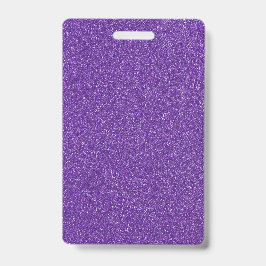 Lege Paarse Glitter DIY Sjabloon Aangepaste Tekst  Badge