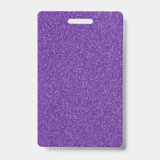 Lege Paarse Glitter DIY Sjabloon Aangepaste Tekst Badge (Voorzijde)
