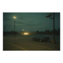 Lege parkeerplaats 's nachts - Dreamcore Vibes