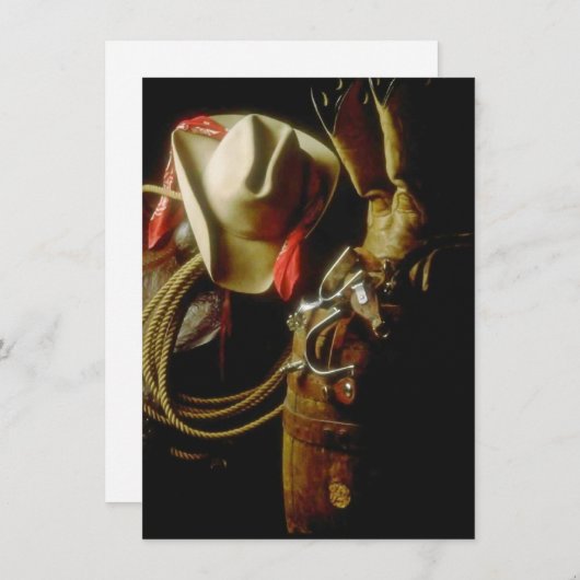 Lege partij voor Western thema Kaart (Voorkant / Achterkant)