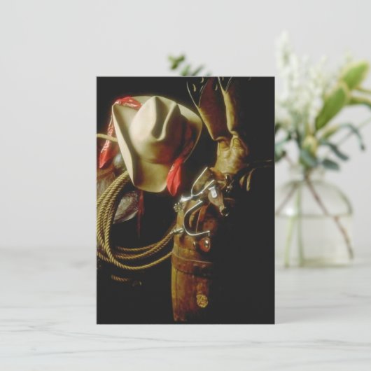 Lege partij voor Western thema Kaart (Staand voorkant)