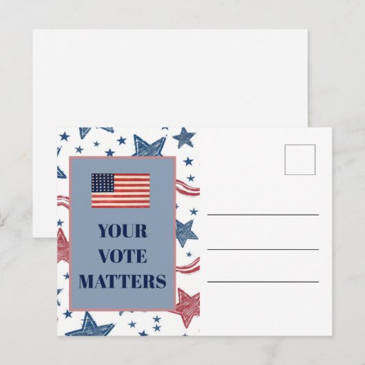 Lege Patriottische Stemcampagne Briefkaart (Voorkant / Achterkant)