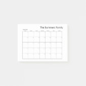 Lege planning van de Maand van de Kalender Geperso Post-it® Notes (Voorkant)