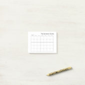 Lege planning van de Maand van de Kalender Geperso Post-it® Notes (Op bureau)