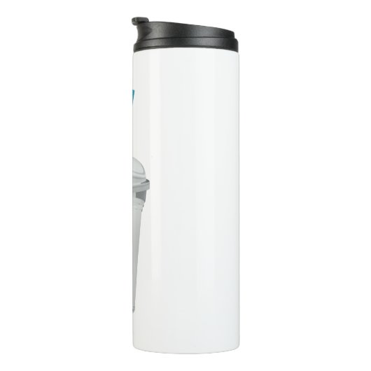 Lege plastic gladde beker met rietje (Geroteerd rechts)