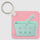 Lege plastic winkelmandje sleutelhanger (Voorkant)
