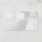 Lege platform op spoorwegstation Perth Visitekaartje (Achterkant)