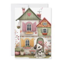 Lege Plattegrondkaart Gezellig Cottage en Puppy