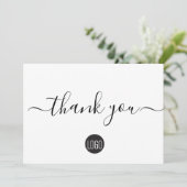 Lege professionele logo bedankkaart (Staand voorkant)