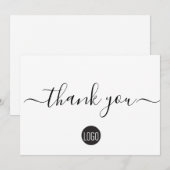 Lege professionele logo bedankkaart (Voorkant / Achterkant)