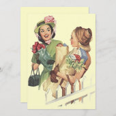 Lege Retro Enterprise Welkome Vrienden Uitnodiging (Voorkant / Achterkant)