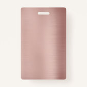 Lege Roos Gold Sjabloon Aangepaste tekstfoto afbee Badge (Achterkant)