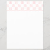 Lege roze en witte dambord briefhoofd flyer (Achterkant)